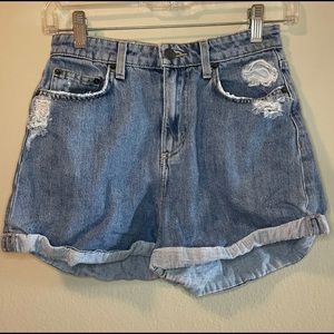 Carmar LF Denim Shorts Size 26 Blue Shorts Distressed Cuffed High Rise